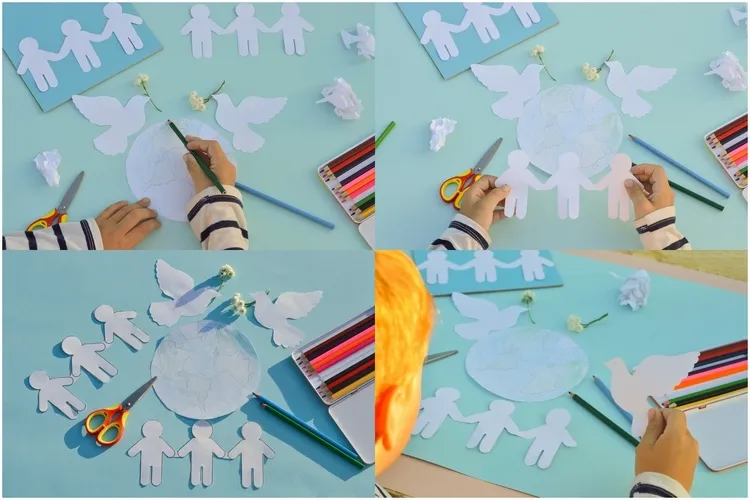 martin luther king jr day craft ideas world peace project
