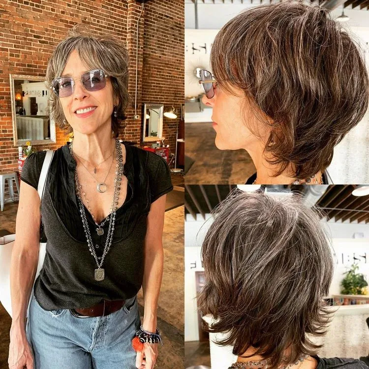 short shaggy hairstyles for thin hair women over 50 low maintenance haircuts