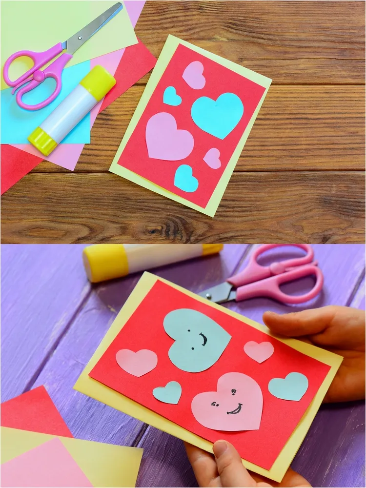simple valentines greeting card craft