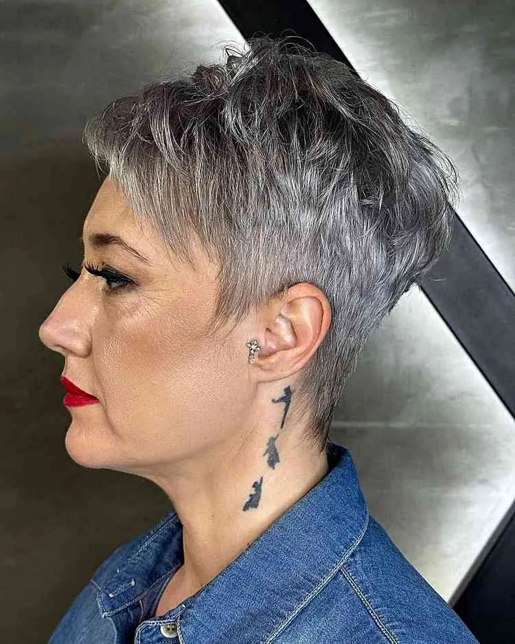 tapered pixie for women over 60