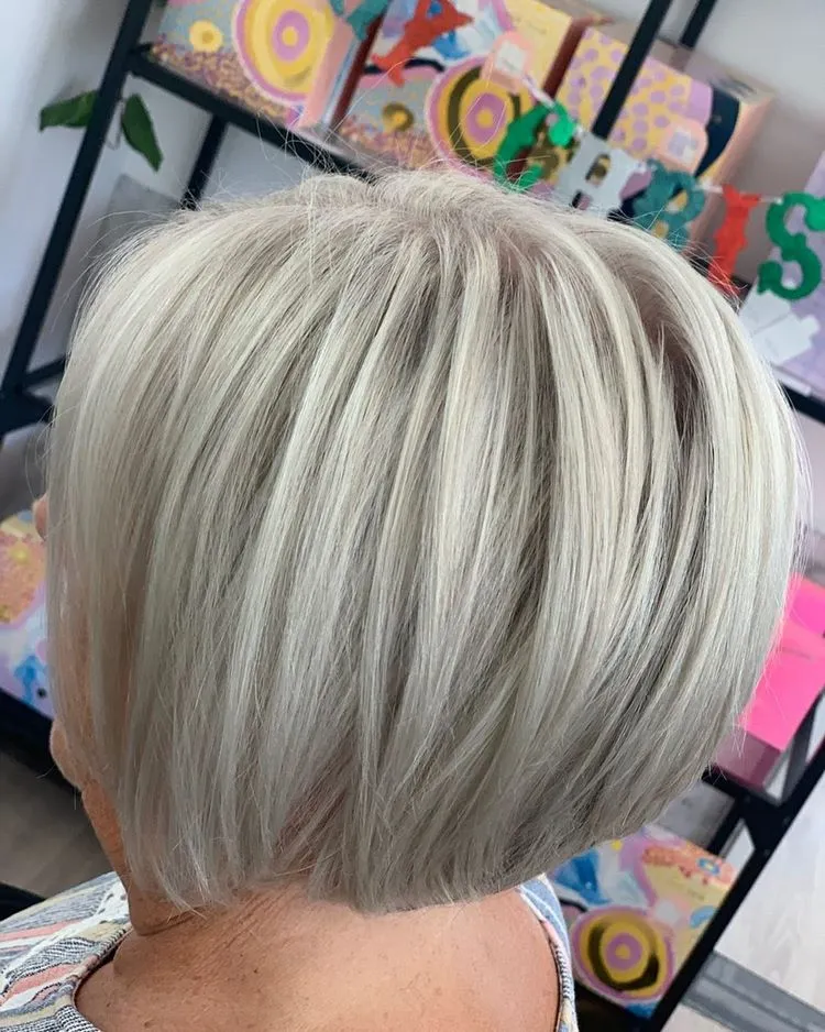 trendy ice blond hair color