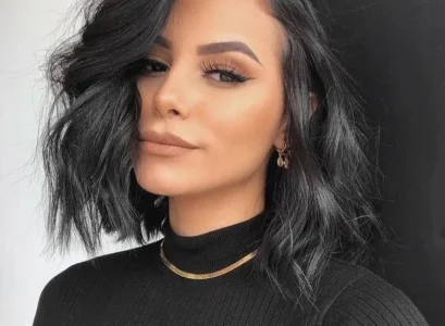 bangs hairstyles for diamond face that soften the features