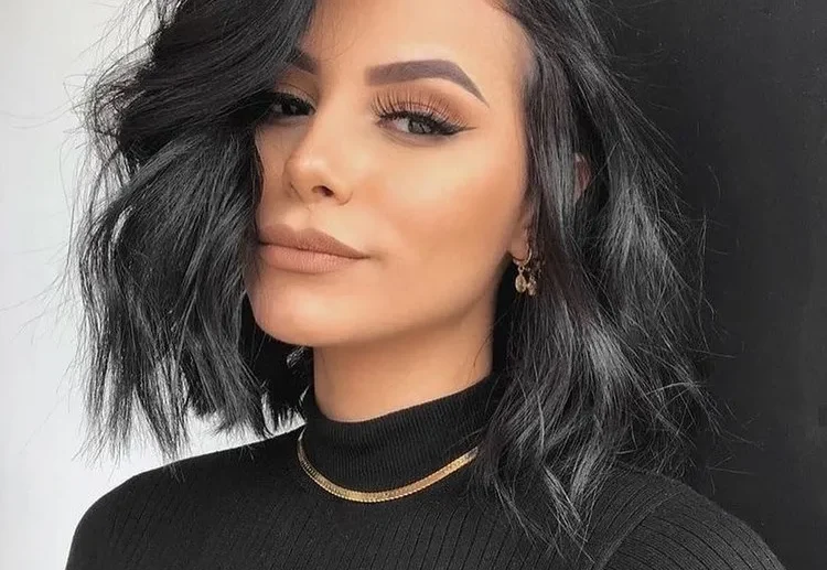 bangs hairstyles for diamond face that soften the features