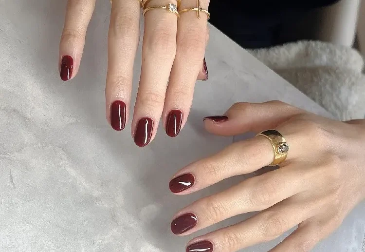 black cherry winter nail color