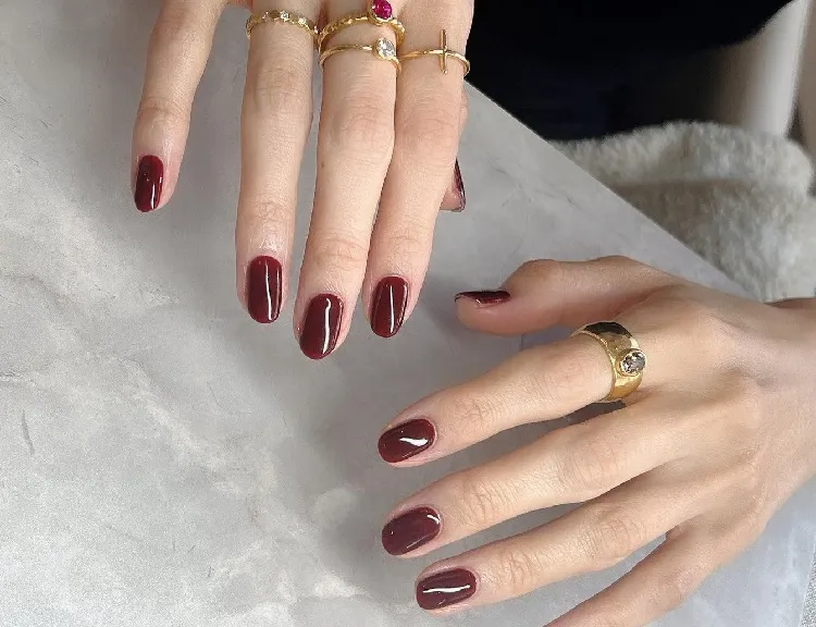 black cherry winter nail color