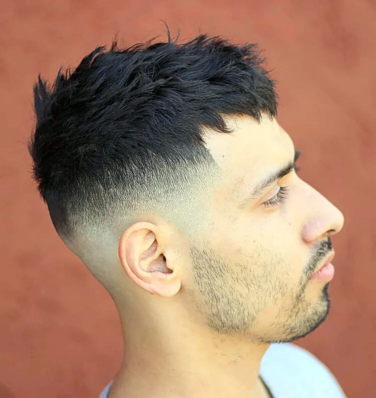 choppy french crop hairstyle for men