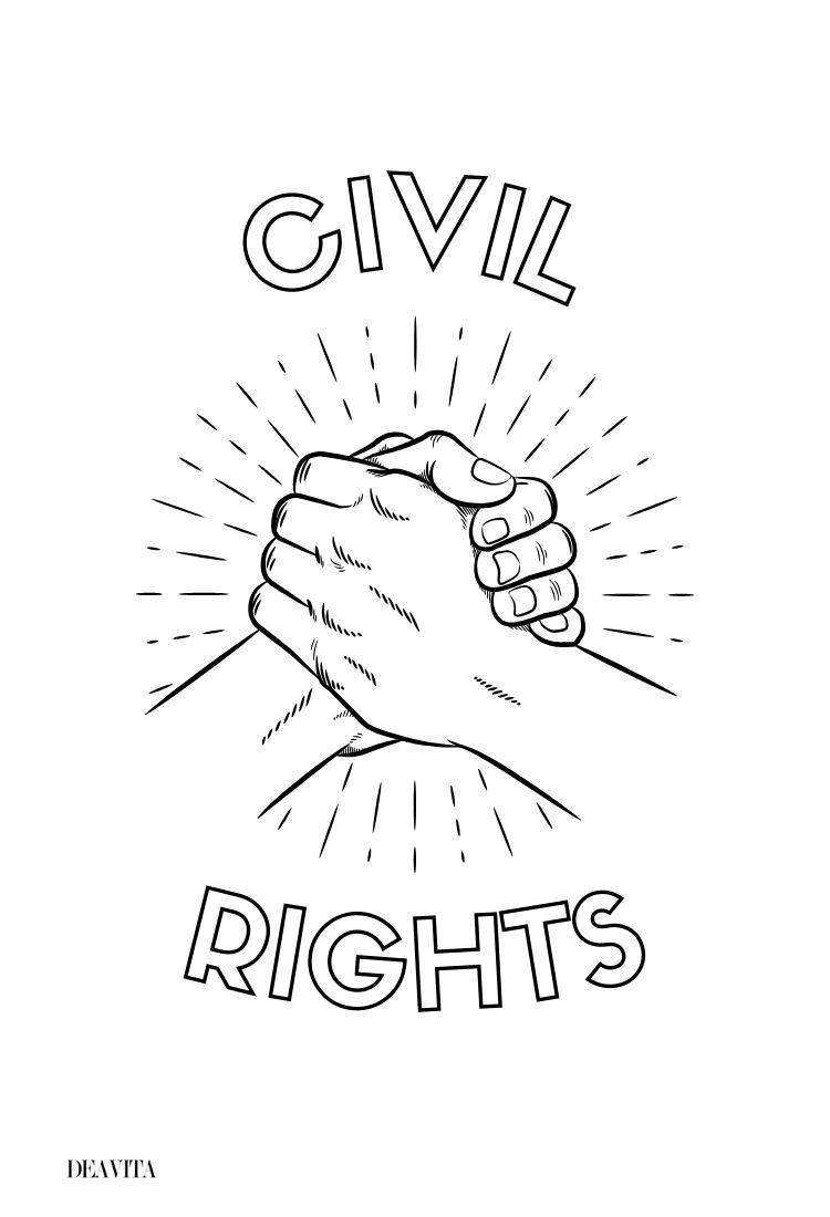 civil rights writing handshake martin luther king jr day coloring page free download
