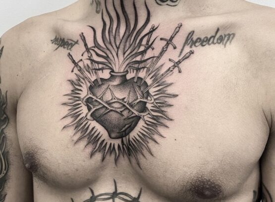 cool popular mens chest tattoos ideas 2024