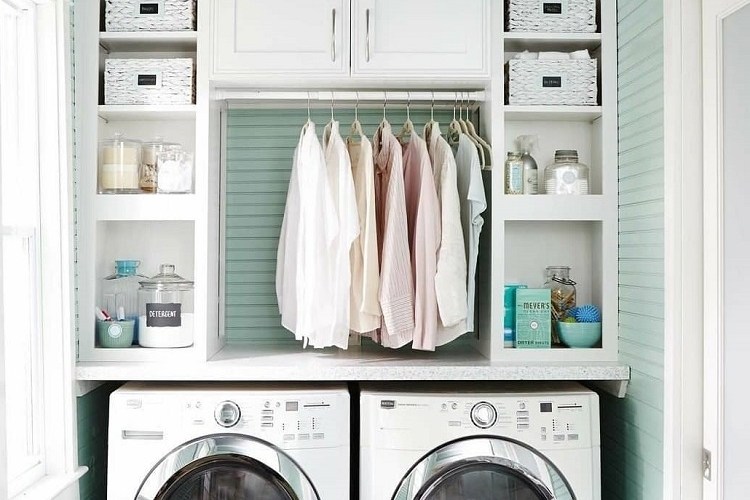 creative smart small laundry room storage ideas on a budget