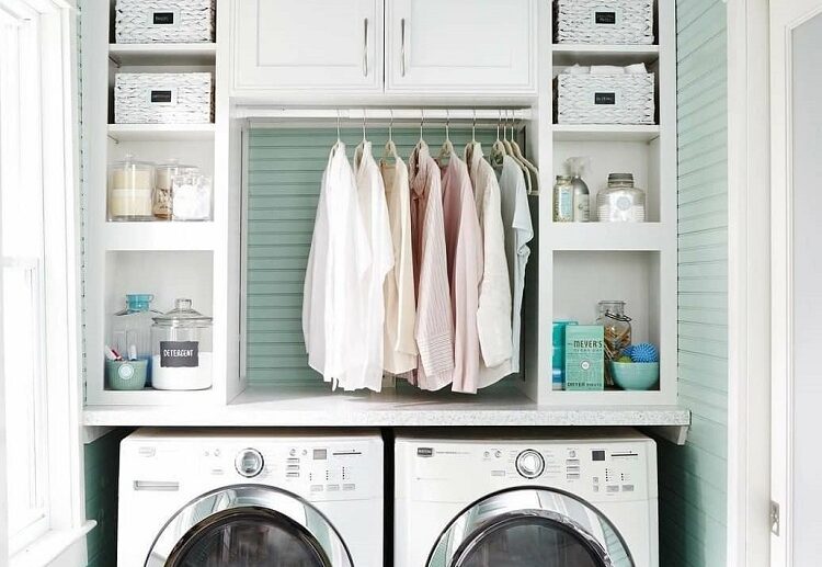 creative smart small laundry room storage ideas on a budget
