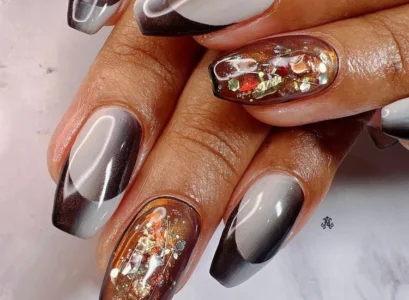double ombre french nails