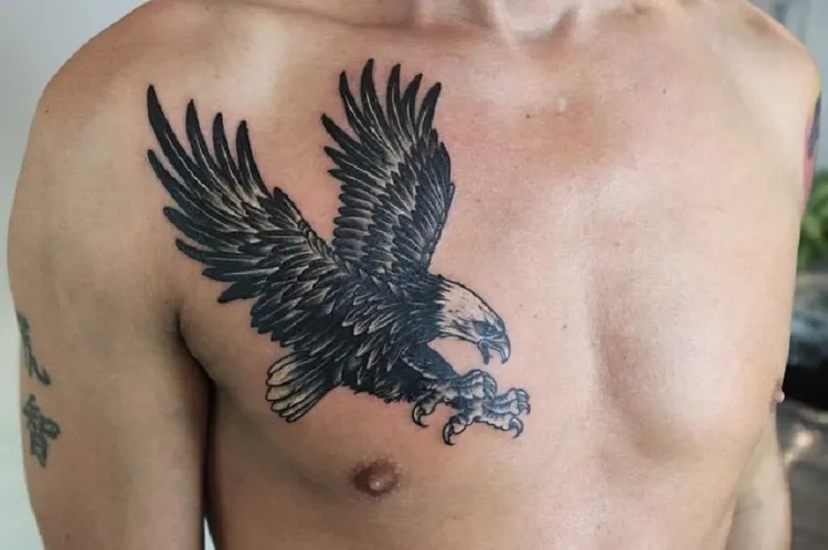 eagle chest tattoo guys