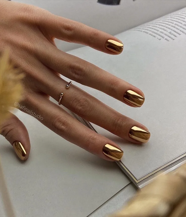 gold metallics 2024 nail color