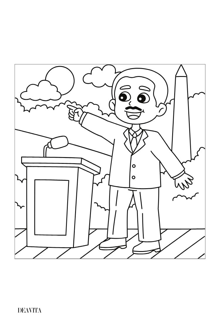 happy mlk day free download coloring page