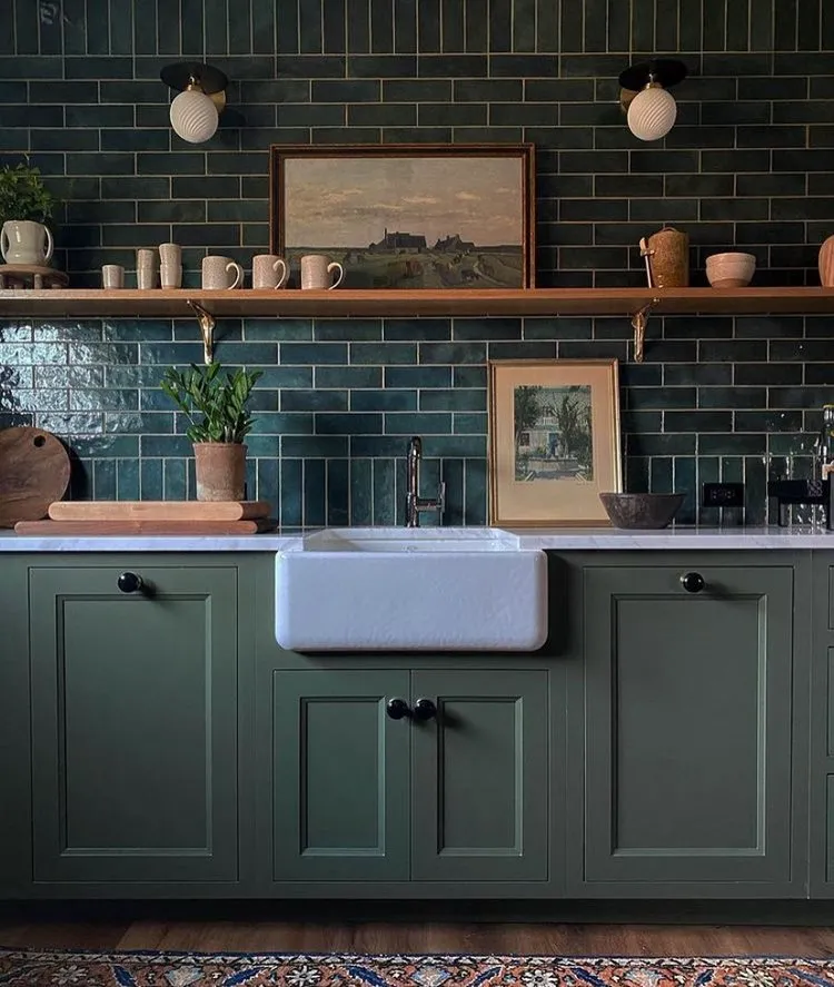 kitchen backsplash glossy tiles trendy interiors