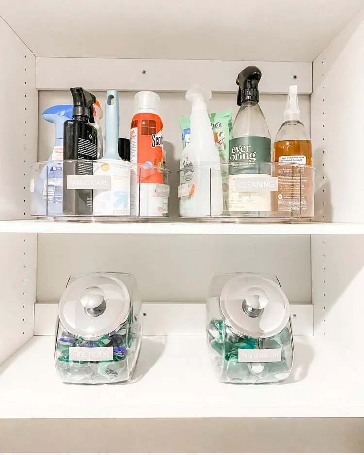 lazy susan organizer for small laundry room