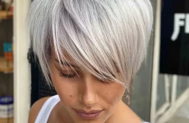 long pixie cut for a heart shaped face