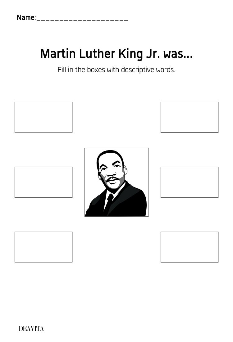 martin luther king jr. day knowledge game kids