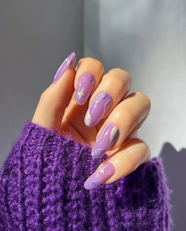 purple portal february nails 2024