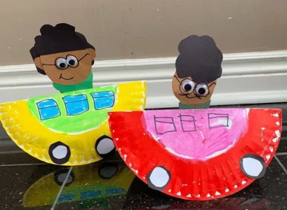 rosa parks rocking bus craft for black history month 2024