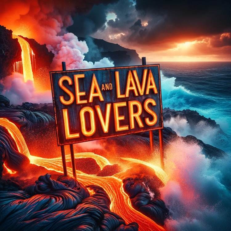 sea lava lovers valentine's day card