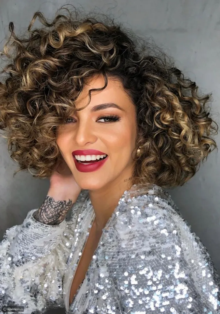 short layered haircuts for thick curly hair