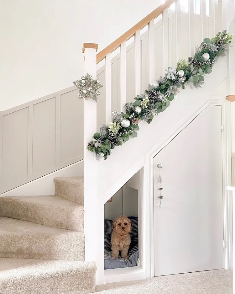 small under stairs dog room idea for little dogs