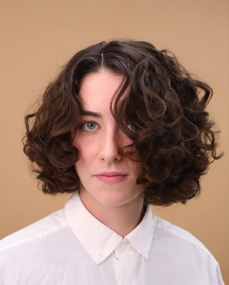 textured chic short curly haircut