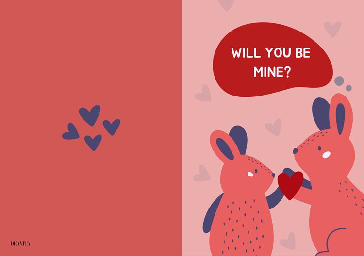 will you be mine free printable valentine's day card 2024