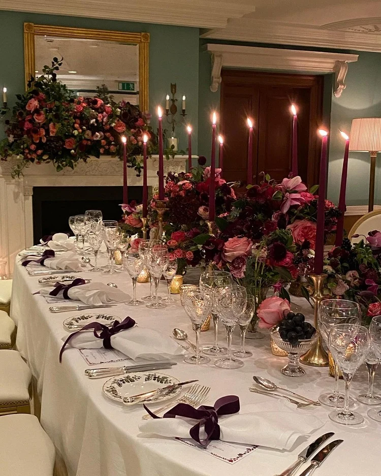 classy coquette dinner party table