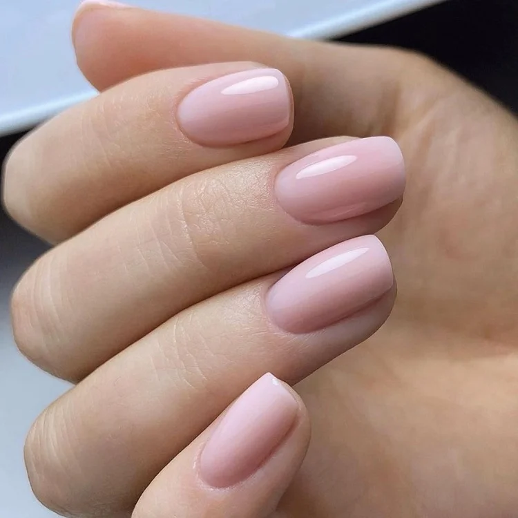 elegant nude pink manicure
