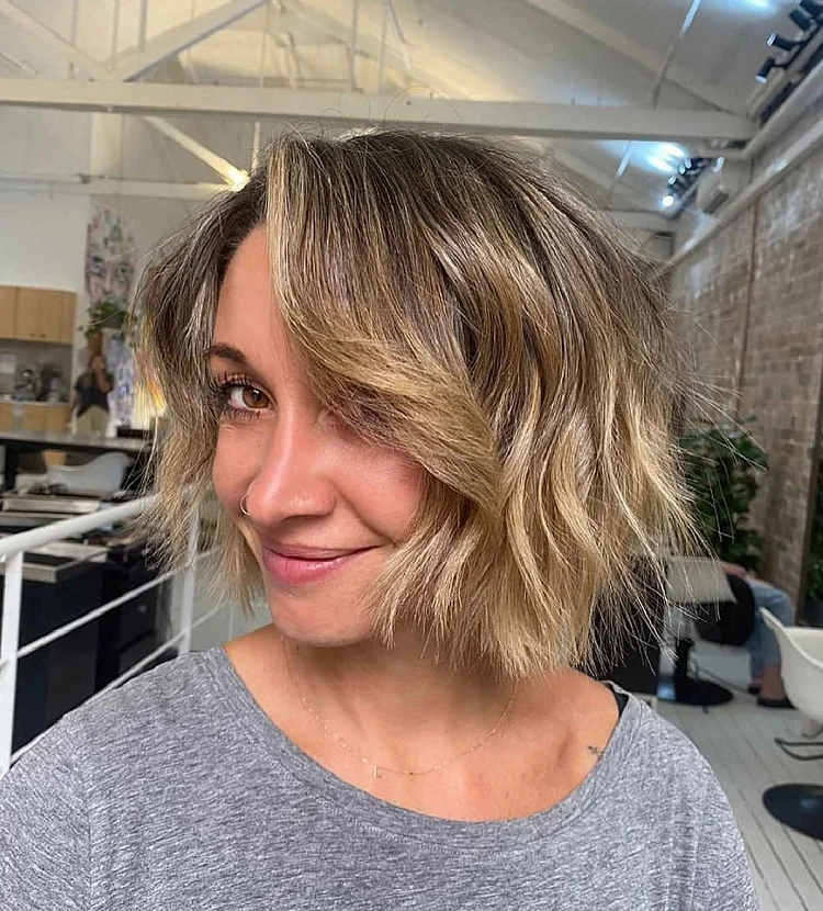 Bob Haircuts For Over 50, By mixing the bob with this type of hairstyle,  she has produced a very classy and elegant look.