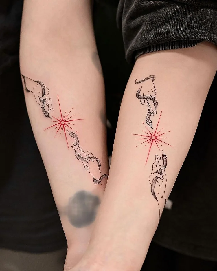 matching symbolic tattoo