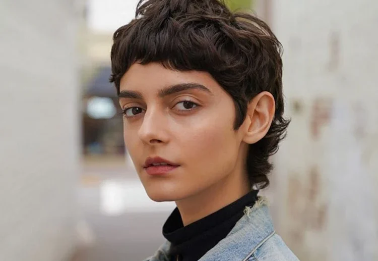 razored pixie mullet for fine hair texture