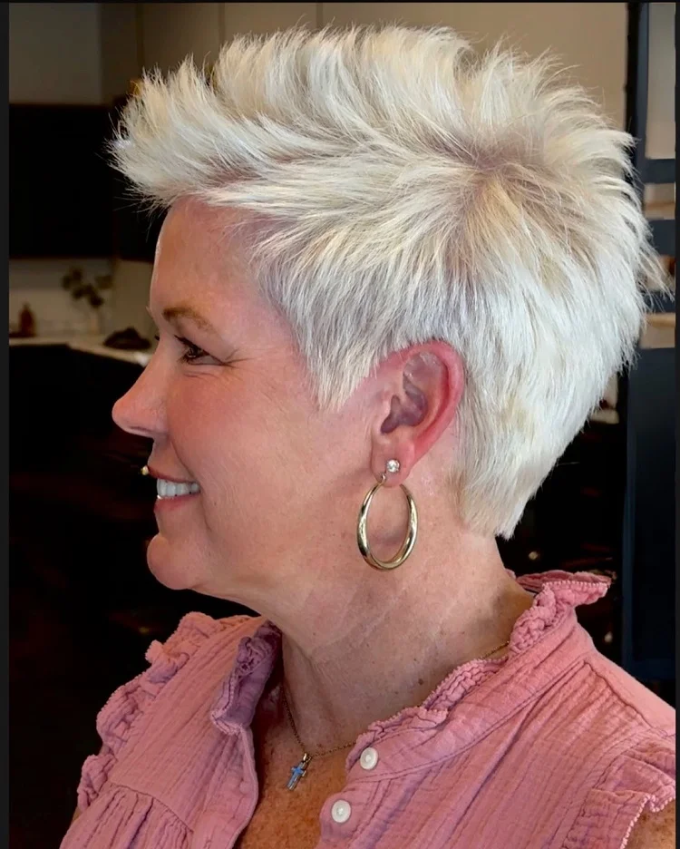 simple short spiky cut over 60