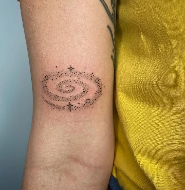 small galaxy tattoo idea
