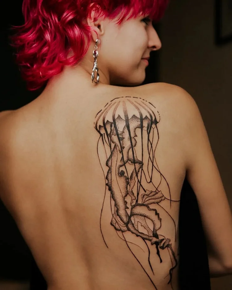 symbolic jellyfish tattoo for women