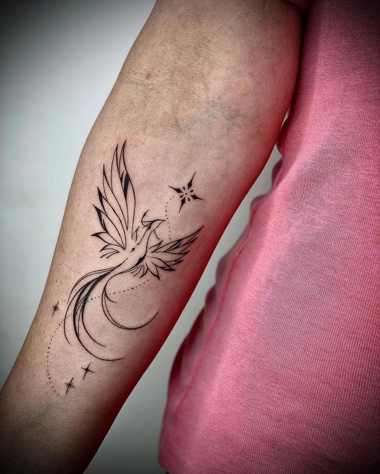 symbolic phoenix tattoo design