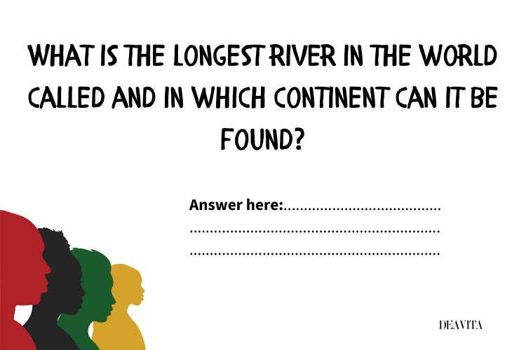 what's the longest river in the world trivia kids black history month