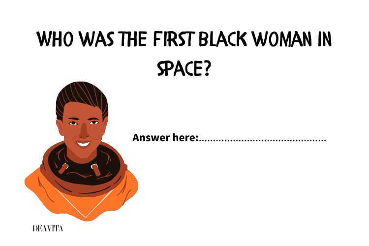 who was the first black woman in space kids trivia bhm