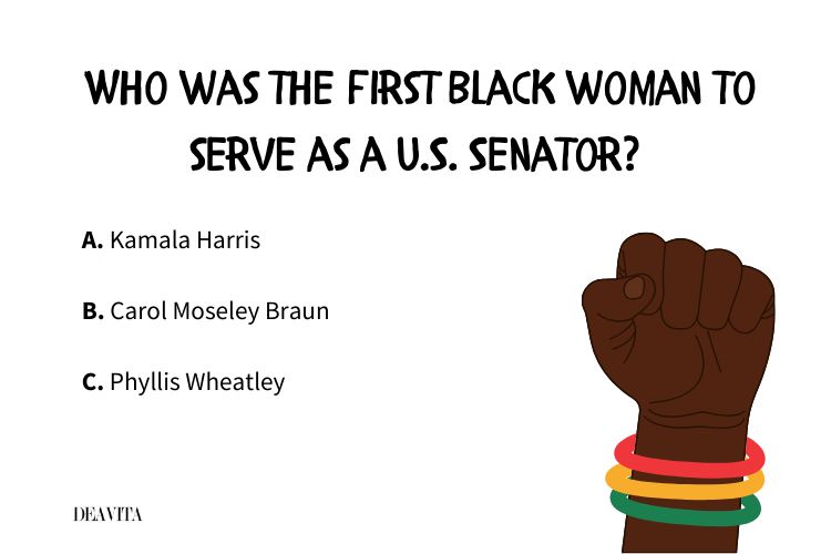 who was the first black woman u.s. senator trivia children black history month