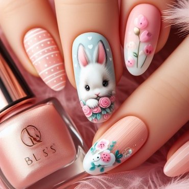 bunny bliss nail art design deavita (3)