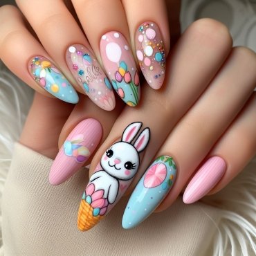 bunny bliss nail art design deavita (4)