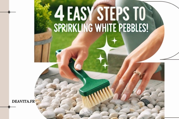 4 steps to clean the pebbles in the garden easy.