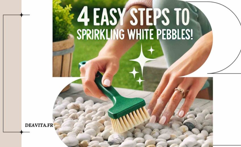 4 steps to clean the pebbles in the garden easy.